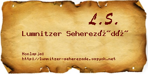 Lumnitzer Seherezádé névjegykártya